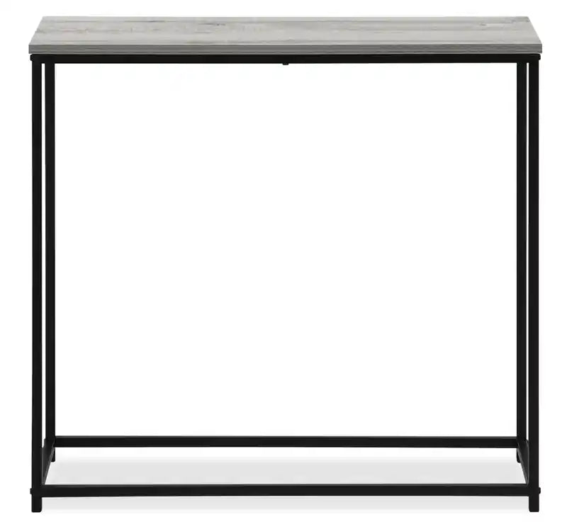 31,5 Table basse moderne - Gris avec structure en métal noir