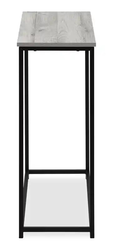 31,5 Table basse moderne - Gris avec structure en métal noir