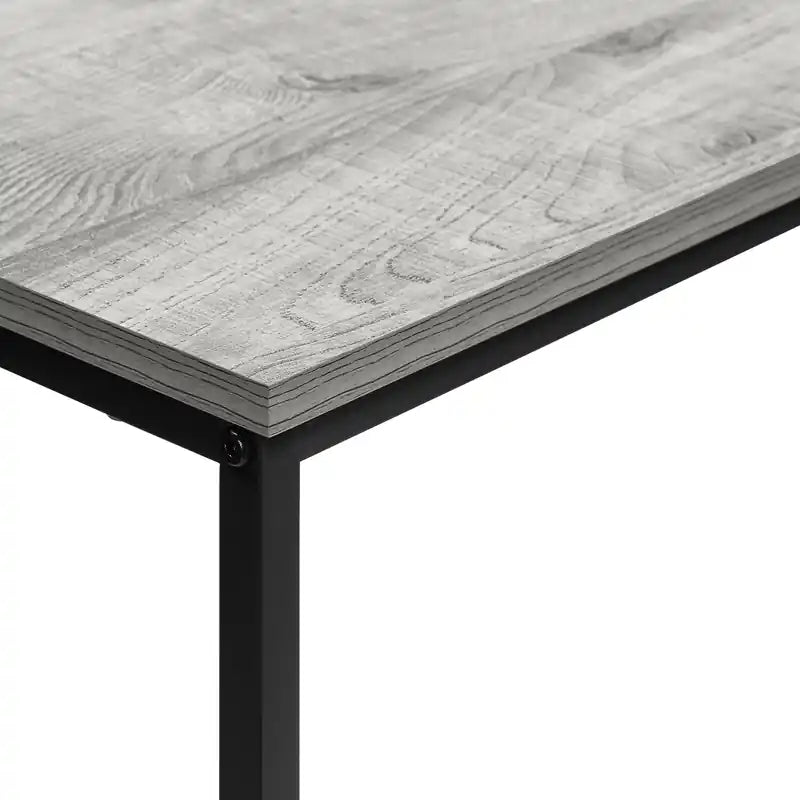 31,5 Table basse moderne - Gris avec structure en métal noir