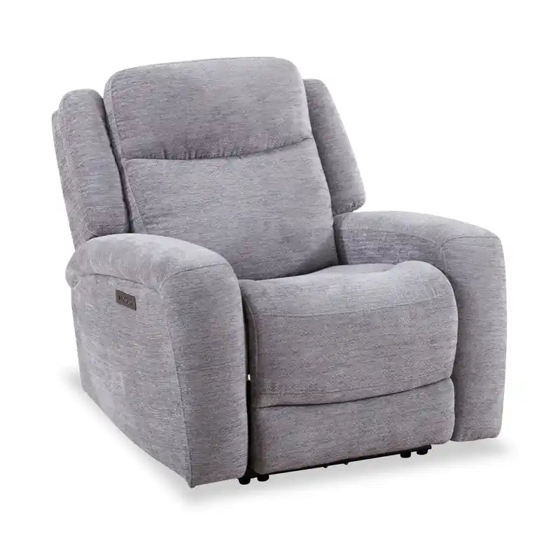 Atlantis 38 Fabric Power Reclining Chair with USB Port - Dove Grey