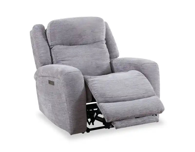 Fauteuil inclinable électrique en tissu 38 avec port USB - Gris colombe
