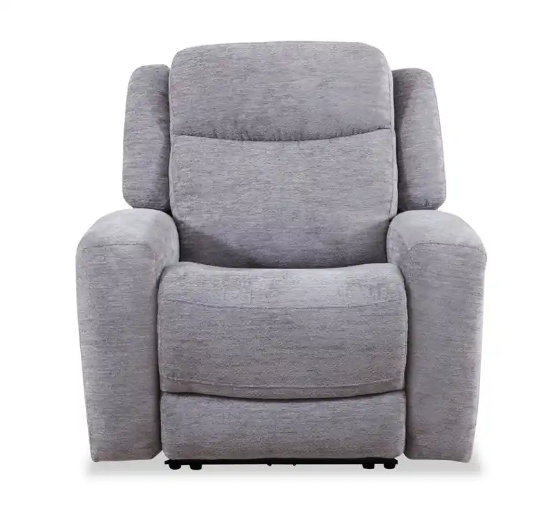 Fauteuil inclinable électrique en tissu 38 avec port USB - Gris colombe