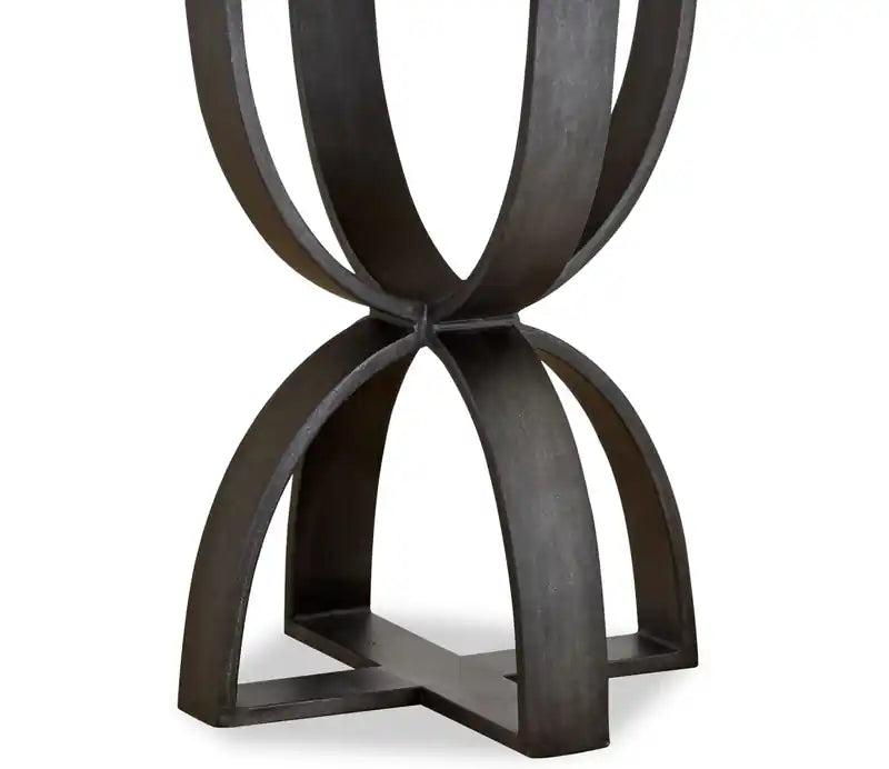 20 table d'appoint ronde en bois massif industriel – Miel rustique
