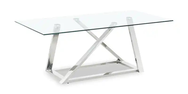 Briar 47 Modern Glass Top Coffee Table
