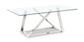 Briar 47 Modern Glass Top Coffee Table
