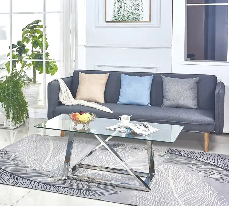 47 Table basse moderne en verre