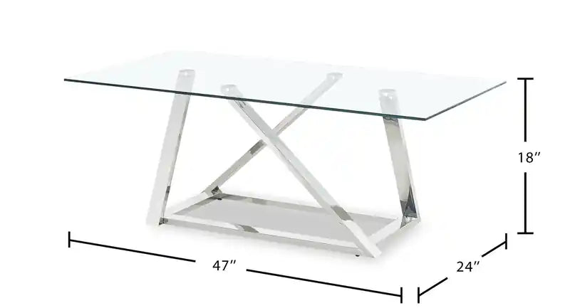 47 Table basse moderne en verre
