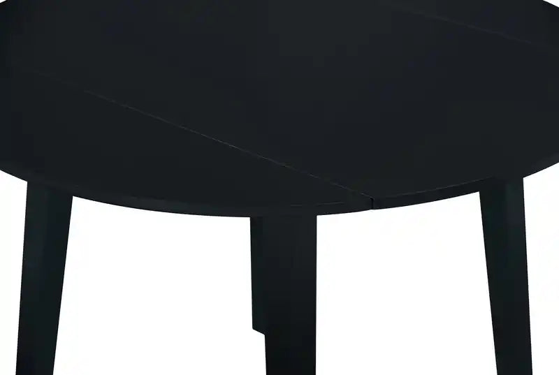 Table de salle à manger à abattants, 42 po ronde - Blanc et marron deux tons