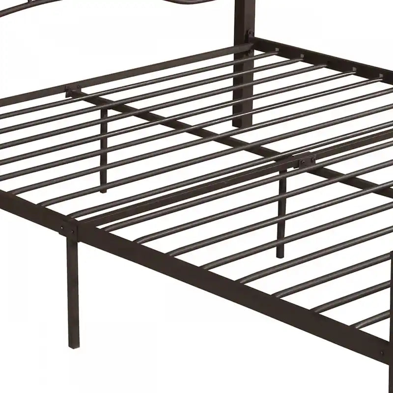 Cadre de lit en métal avec rangement sous le lit, lit king-size en cuivre