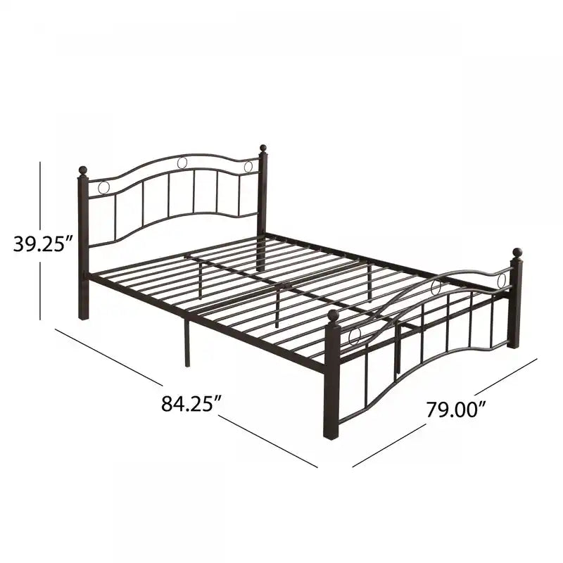 Cadre de lit en métal avec rangement sous le lit, lit king-size en cuivre