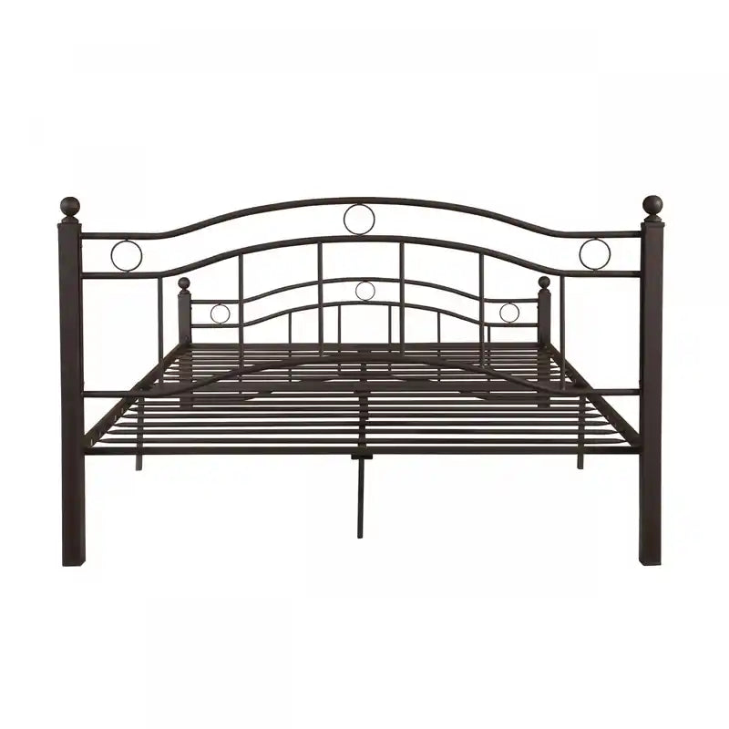 Cadre de lit en métal avec rangement sous le lit, lit king-size en cuivre