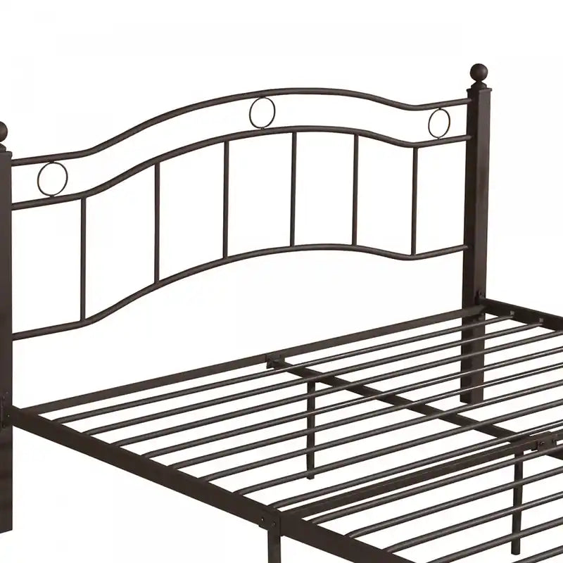 Cadre de lit en métal avec rangement sous le lit, lit king-size en cuivre