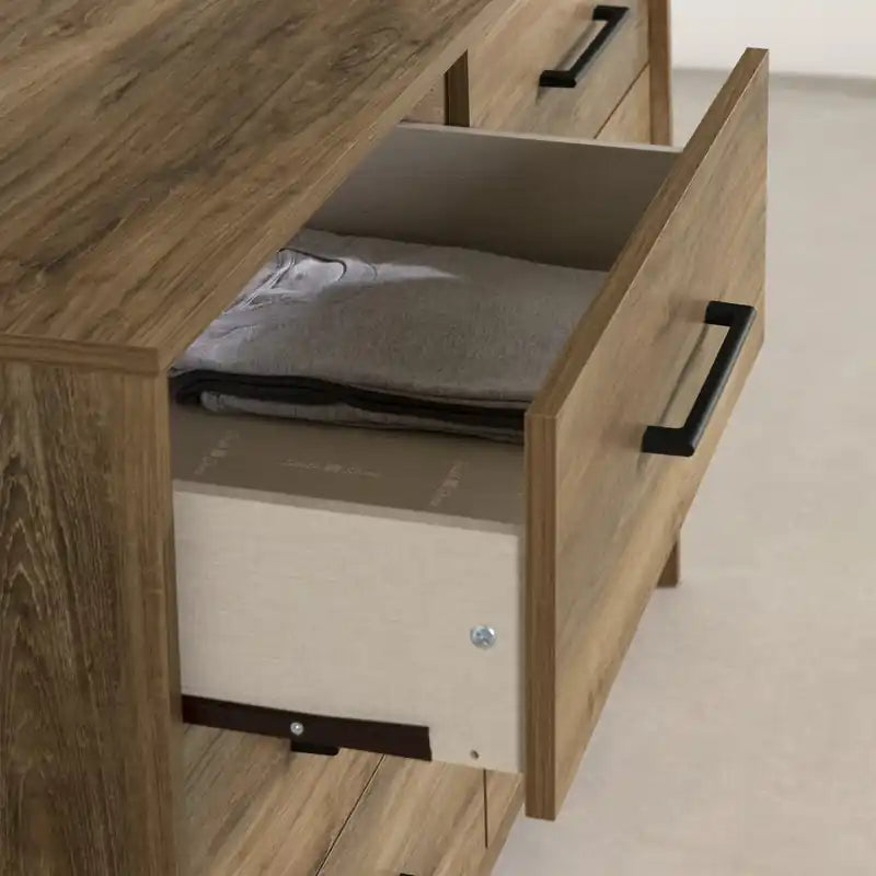 Commode 6 tiroirs - Mangue naturelle