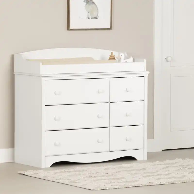 Table à langer avec contour amovible - Blanc pur