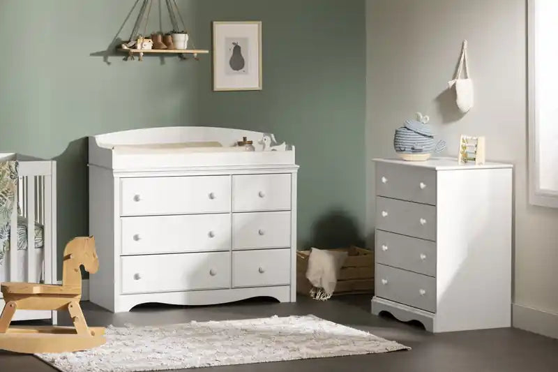Table à langer avec contour amovible - Blanc pur