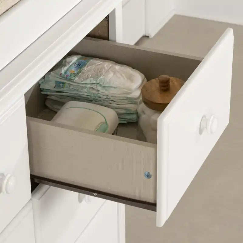 Table à langer avec contour amovible - Blanc pur