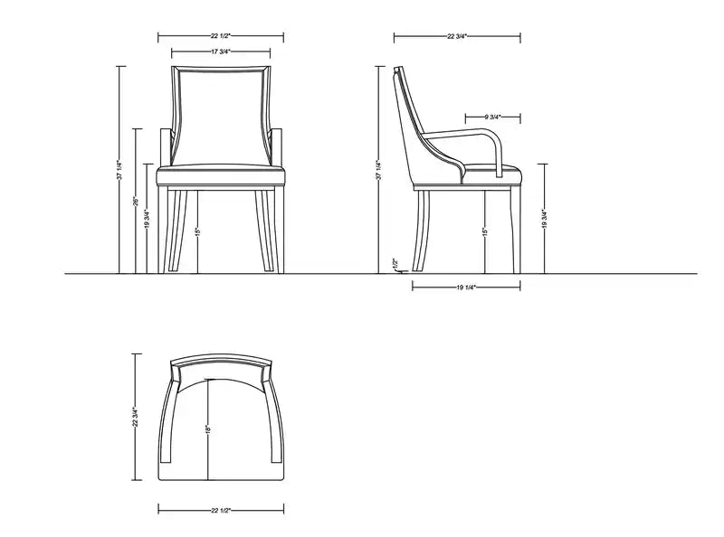 Chaise de salle à manger en similicuir