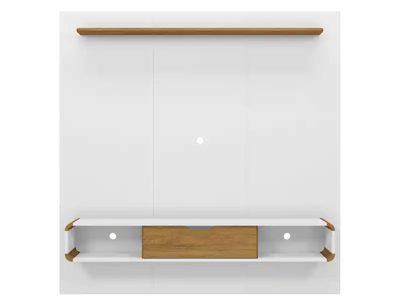 Manhattan Comfort Camberly 62.36 Floating Entertainment Center with 3 Shelves & Overhead Decor Shel