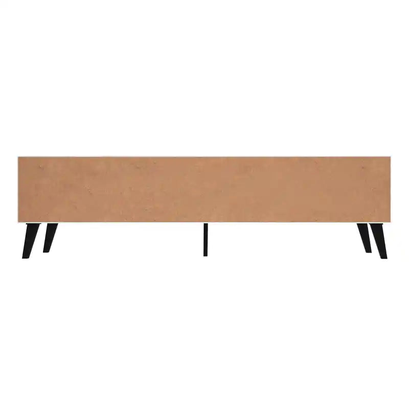 Meuble TV moderne Mid-Century 70.87 – Blanc et aspect marbre