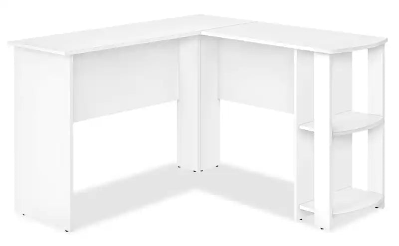 Eason 47 L-Shaped Office Desk with Shelf