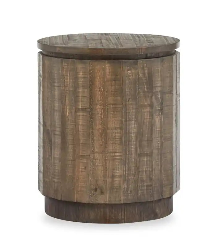 Table d'appoint rustique en pin, ronde, 20 pouces