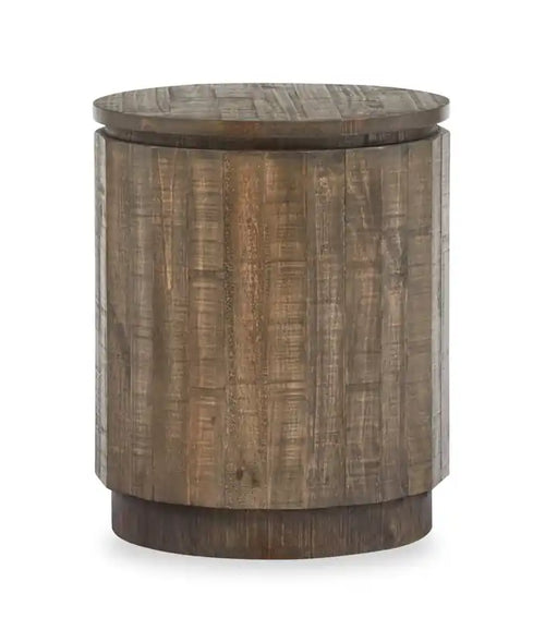 Table d'appoint rustique en pin, ronde, 20 pouces