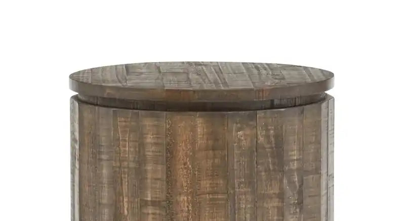 Table d'appoint rustique en pin, ronde, 20 pouces