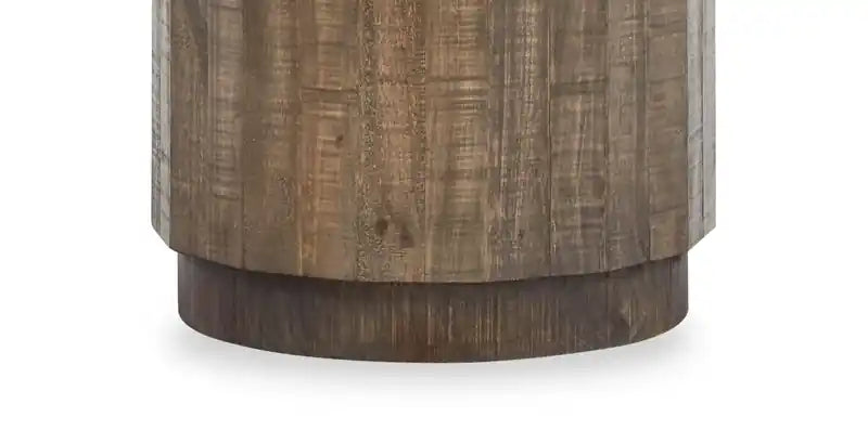 Table d'appoint rustique en pin, ronde, 20 pouces
