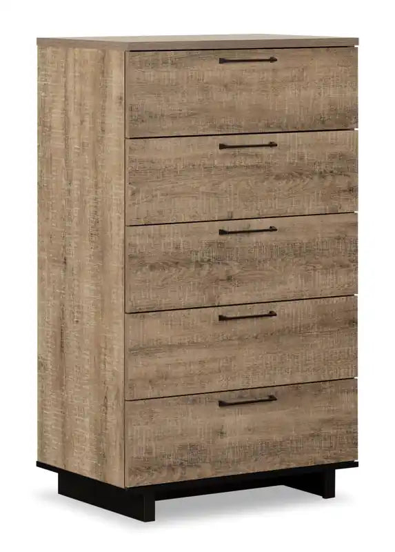 Commode de chambre à 5 tiroirs, 29 po larg.