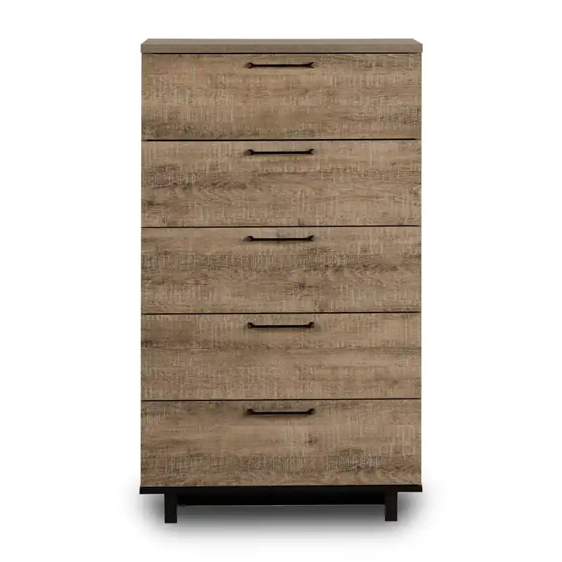 Commode de chambre à 5 tiroirs, 29 po larg.