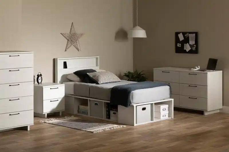 Commode de chambre à 5 tiroirs, 29 po larg.