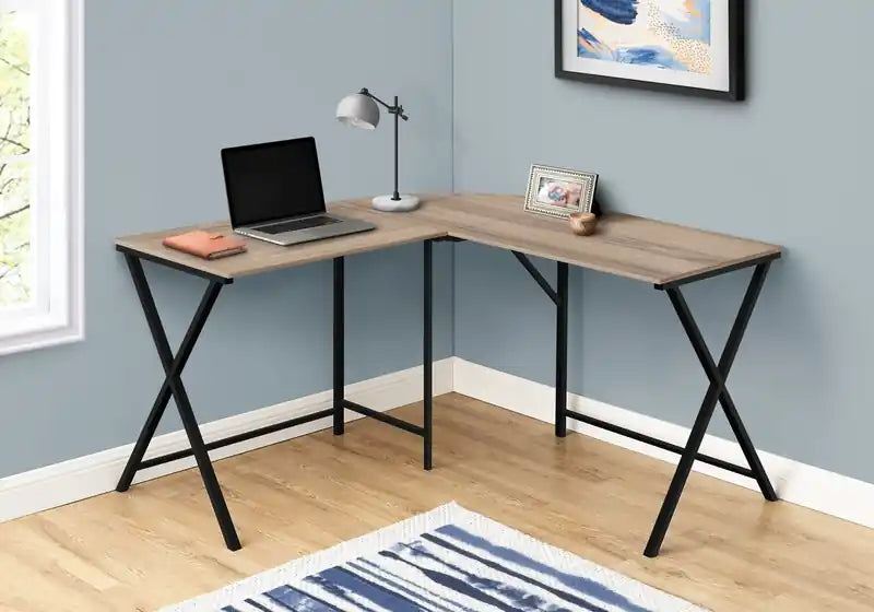 Bureau d'angle en L de 55,25 po