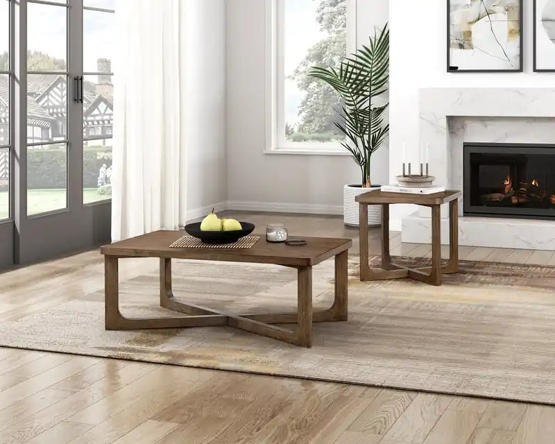 48 Table basse - Noyer clair