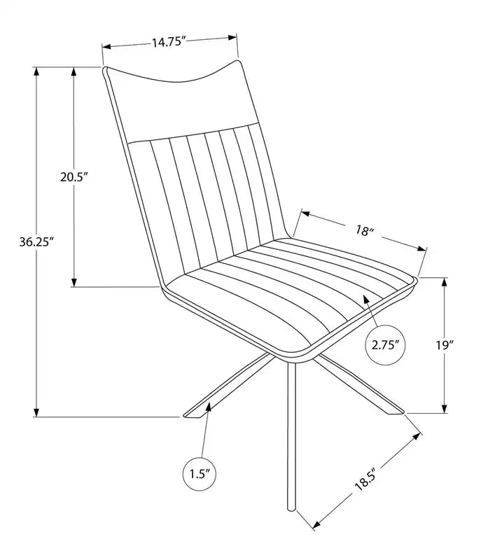 Chaise de salle à manger en similicuir