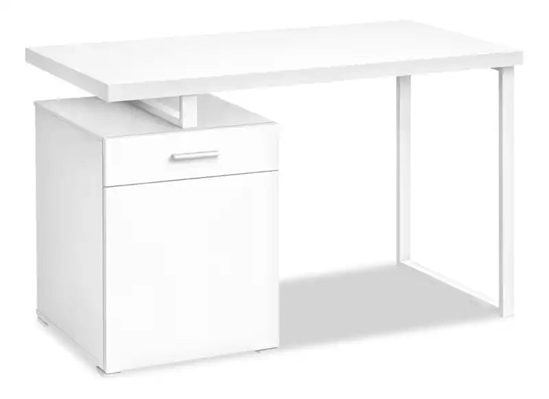 Remi 47.25 Reversible Office Desk with Drawer & Cabinet