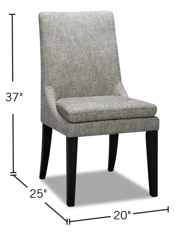 Chaise de salle à manger en tissu aspect lin