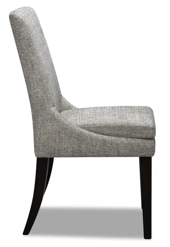 Chaise de salle à manger en tissu aspect lin