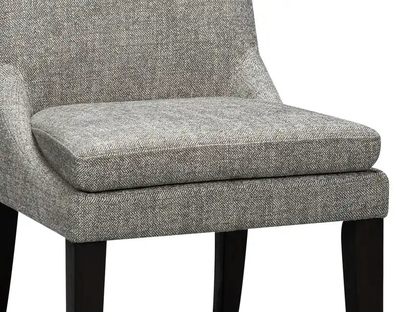 Chaise de salle à manger en tissu aspect lin