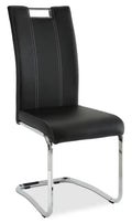 Tuxedo Dining Chair with Vegan-Leather Fabric