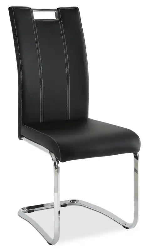 Tuxedo Dining Chair with Vegan-Leather Fabric
