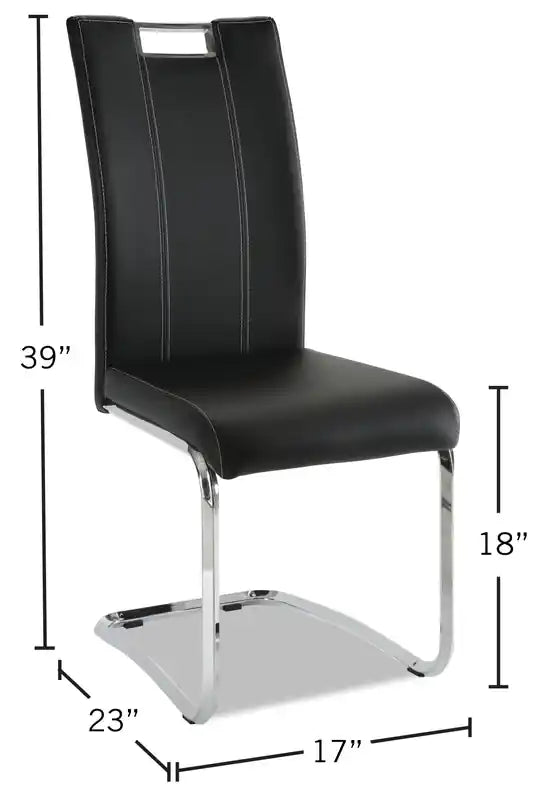 Chaise de salle à manger en similicuir