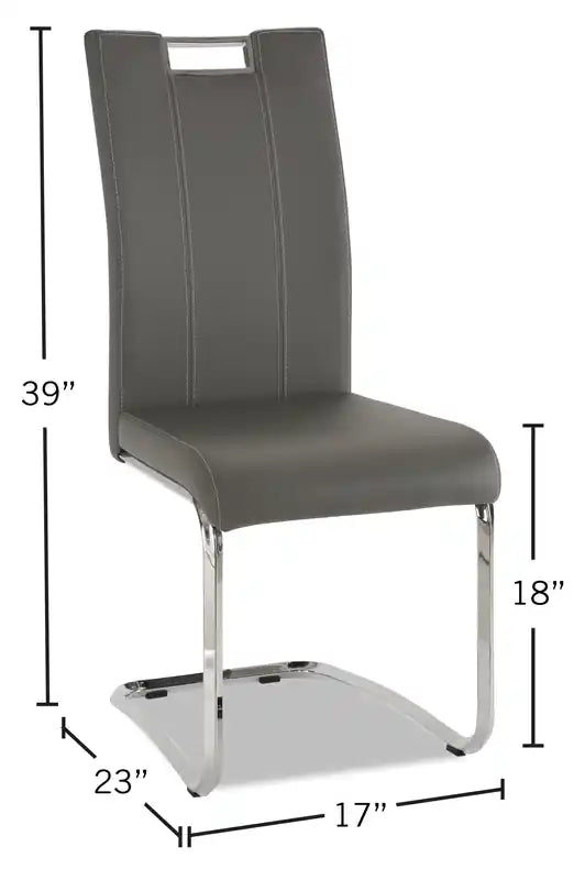 Chaise de salle à manger en similicuir