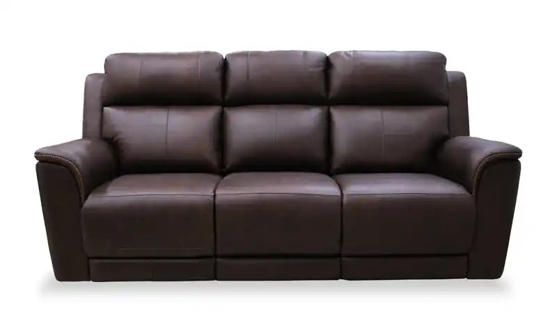 Vibe 85 Genuine Leather Massage Power Reclining Sofa with Immersive Audio and Power Headrests