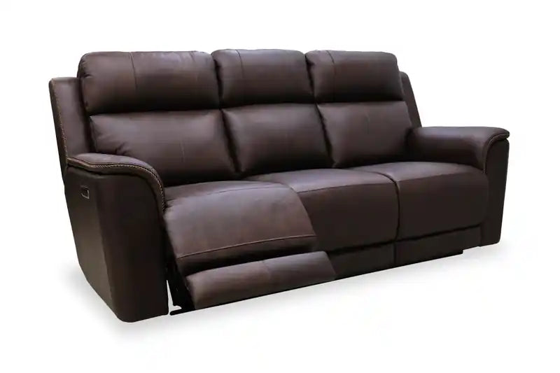 Canapé inclinable électrique en cuir véritable 85 avec audio immersif et appuie-tête électriques