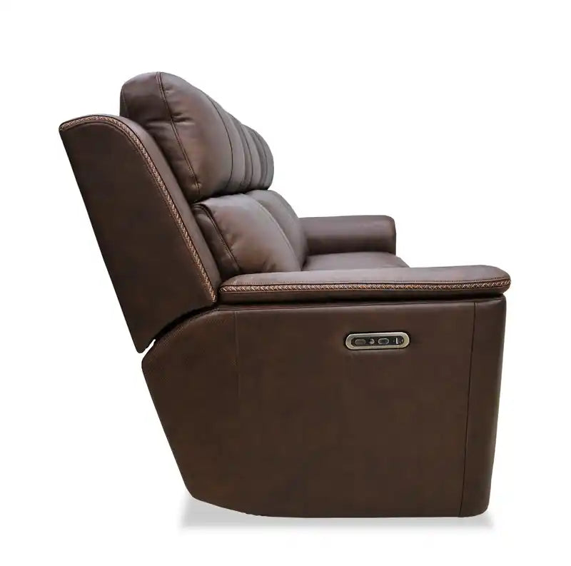 Canapé inclinable électrique en cuir véritable 85 avec audio immersif et appuie-tête électriques