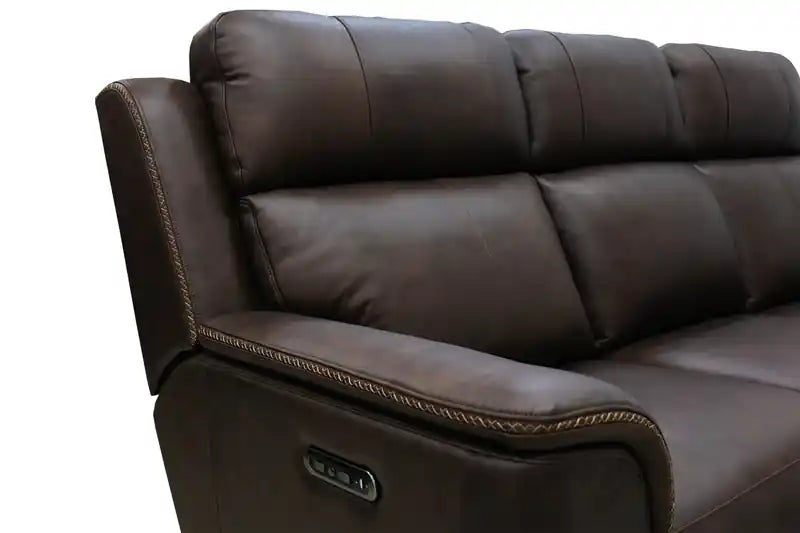 Canapé inclinable électrique en cuir véritable 85 avec audio immersif et appuie-tête électriques